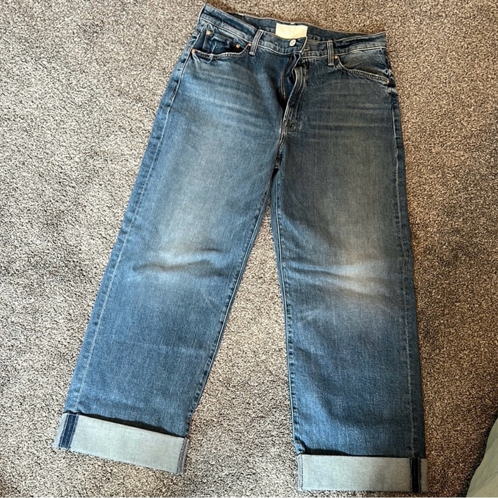 Mother straight leg denim
